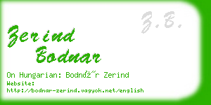 zerind bodnar business card